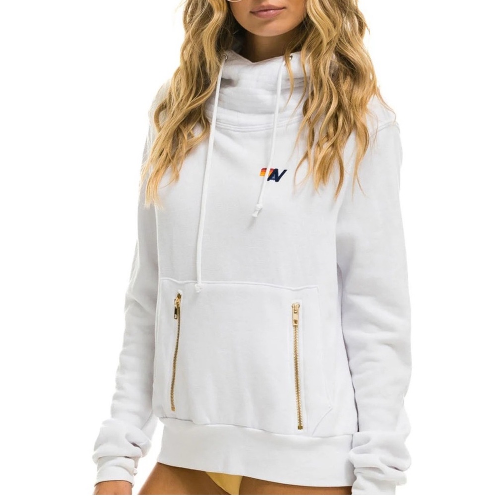 Aviator Nation NWT white Ninja Hoodie